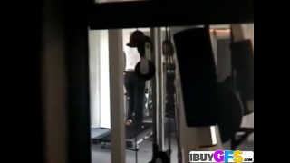 Sexy Babe workout and Fucking a gym